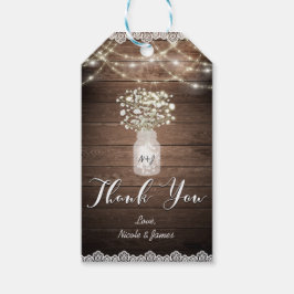 ベビーズブレス&ライト素朴結婚式の引き出物カスタム ギフトタグ