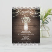 ベビーズブレス&ライト素朴結婚式招待状 招待状 (スタンド正面)