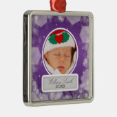 ベビーズ初めてのクリスマスズナイトスパークルパープル メタルオーナメント (右)