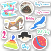 ベビーセット男の子、男の子、おもちゃセット シール (正面)