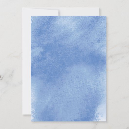 ベビーセーラー|青い水航海の彩のベビーシャワー 招待状 (裏面)