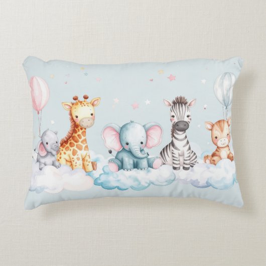 ベビーゼブラと彼の友人 アクセントクッション (正面)