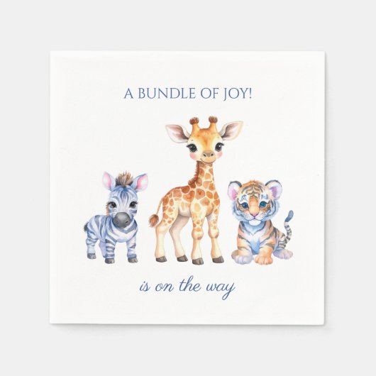 ベビーゼブラキリン&タイガー スタンダードカクテルナプキン (正面)