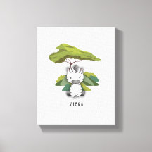 ベビーゼブラサファリキャンバス印刷