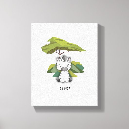 ベビーゼブラサファリキャンバス印刷 キャンバスプリント (正面)