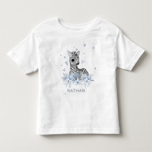 *~*ベビーゼブラフローラジャングルボーイトドラーキッド トドラーTシャツ (正面)