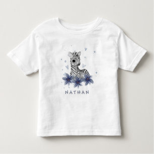 *～*ベビーゼブラフローラジャングルボーイトドラー トドラーTシャツ