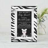 ベビーゼブラベイビーシャワー招待状 招待状 (スタンド正面)