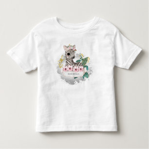 *~*ベビーゼブラ名フラワージャングルスイートガール トドラーTシャツ