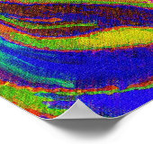 ベビーゼブラ（クレヨン色） ポスター (角)