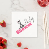 ベビーゼブラ、ベビーシャワー スタンダードカクテルナプキン (インサイチュ)