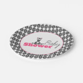 ベビーゼブラ、ベビーシャワー ペーパープレート (アングル)