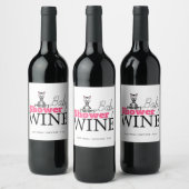 ベビーゼブラ、ベビーシャワー ワインラベル (ボトル)