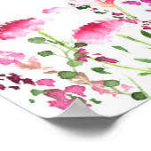 ベビーソックス狩りピンク野草赤ちゃんシャワーゲーム ポスター (角)