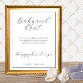 ベビーソックス狩りミニマリスト赤ちゃんシャワーゲーム ポスター