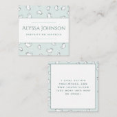 ベビーソックパターンベビーシッターNANNY乳児おもしろい スクエア名刺 (正面/裏面)