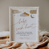 ベビーソック狩りゲームトゥインクルスターベビーシャワーサイン ポスター