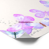 ベビーソック狩りバタフライスカイベビーシャワーゲーム ポスター (角)