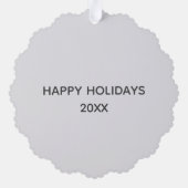 ベビーソノグラムスノーグローブクリスマスオーナメントカード オーナメントカード (裏面)