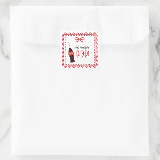 ベビーソーダ準備ステッポップ・アートのカー スクエアシール (バッグ)