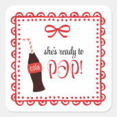 ベビーソーダ準備ステッポップ・アートのカー スクエアシール (正面)