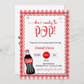 ベビーソーダ準備ポップ・アートの!赤ちゃんシャワー 招待状 (正面/裏面)