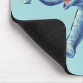 ベビーゾウかわいいブルーキッズ マウスパッド (コーナー)