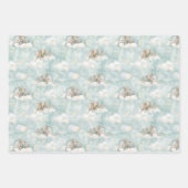 ベビーゾウが雲の上で眠る ラッピングペーパーシート (正面2)