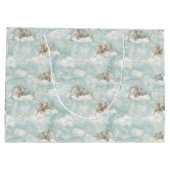 ベビーゾウが雲の上で眠る ラージペーパーバッグ (裏面)