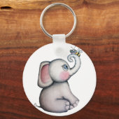 ベビーゾウとビーキーチェーン キーホルダー (正面)