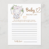 ベビーゾウとフラワーウォーターの色のバケットリスト (正面)