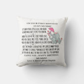 ベビーゾウとミイラの幸せ1歳 クッション (正面)