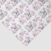 ベビーゾウと牡丹とバルーンベビーシャワー 薄葉紙 (詳細)