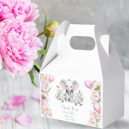 ベビーゾウと牡丹&バルーン赤ちゃんシャワー フェイバーボックス