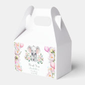 ベビーゾウと牡丹&バルーン赤ちゃんシャワー フェイバーボックス (裏面サイド)