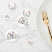 ベビーゾウと牡丹、ユーカリ赤ちゃんシャワー コンフェッティ (グループ)