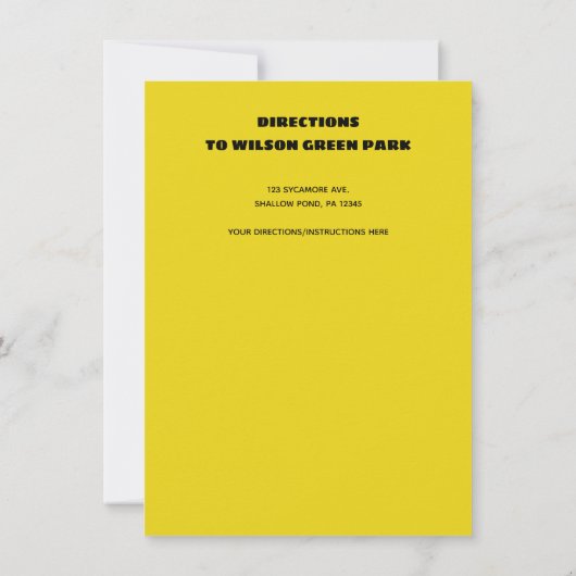 ベビーゾウと風船誕生日パーティー 招待状 (裏面)