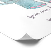 ベビーゾウのぬいぐるみ壁アート ポスター (角)