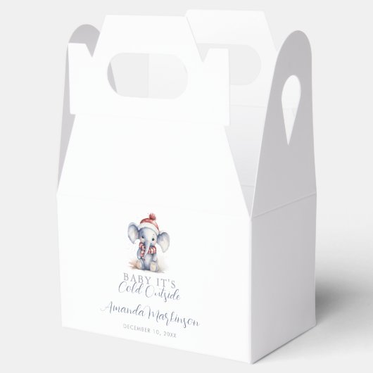 ベビーゾウのクリスマスシャワー外は冷たい フェイバーボックス (オープン)