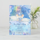 ベビーゾウの外で冷たいベビースシャワー 招待状 (スタンド正面)