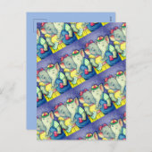 ベビーゾウの最初の愛、かわいいパキディームの友人 シーズンポストカード (正面/裏面)