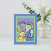 ベビーゾウの最初の愛、かわいいパキディームの友人 シーズンポストカード (スタンド正面)