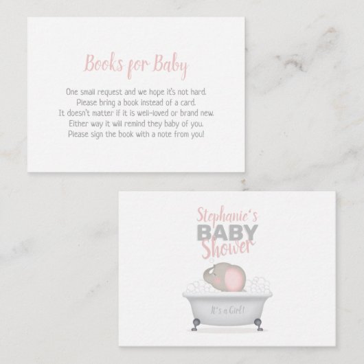 ベビーゾウの泡風呂ベビー 名刺 (正面/裏面)