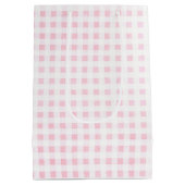 ベビーゾウの花をギンガムに ミディアムペーパーバッグ (裏面)