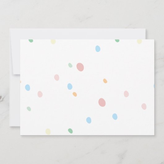 ベビーゾウの誕生のお知らせ 招待状 (裏面)