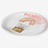 ベビーゾウの赤ちゃんシャワー、紙プレート ペーパープレート (アングル)