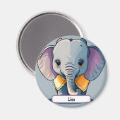 ベビーゾウをリサカスタムー! マグネット (正面/裏面)