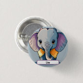 ベビーゾウをリサカスタムー！ 缶バッジ (正面&裏面)
