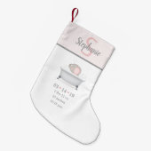 ベビーゾウバブルバス誕生告知 スモールクリスマスストッキング (正面 (吊り時))