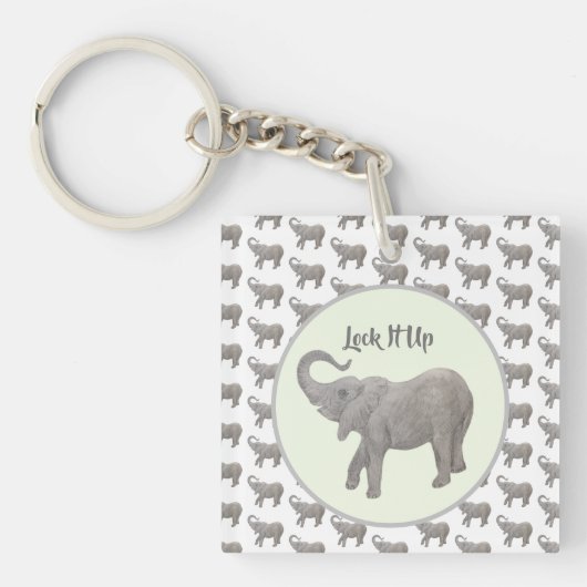 ベビーゾウ両面 キーホルダー (正面)